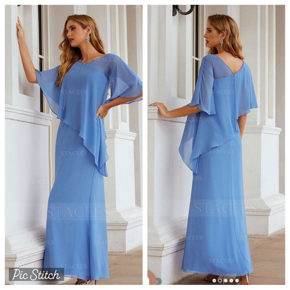 New! STACEES Sheath/Column Sleeveless Scoop Neck Ankle-Length
Size 14 - Picture 2 of 15